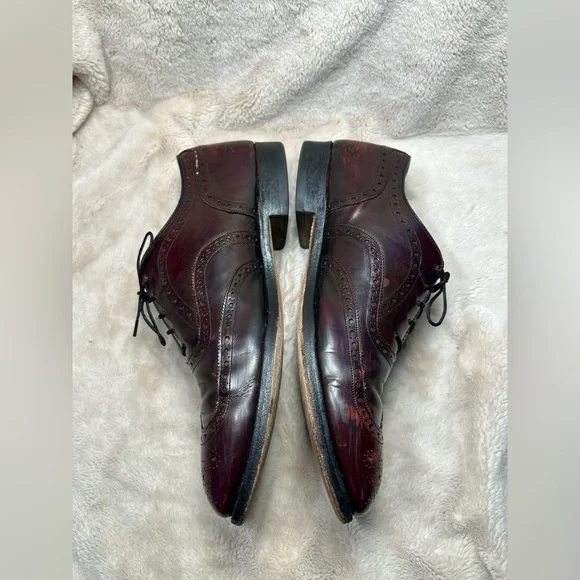 Johnston & Murphy Aristocraft Wingtip Oxford Size 11 Burgundy - Picture 3 of 7